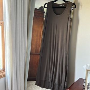 Kenar High Low Hi Lo Stretch Jersey Maxi Midi Tank Dress